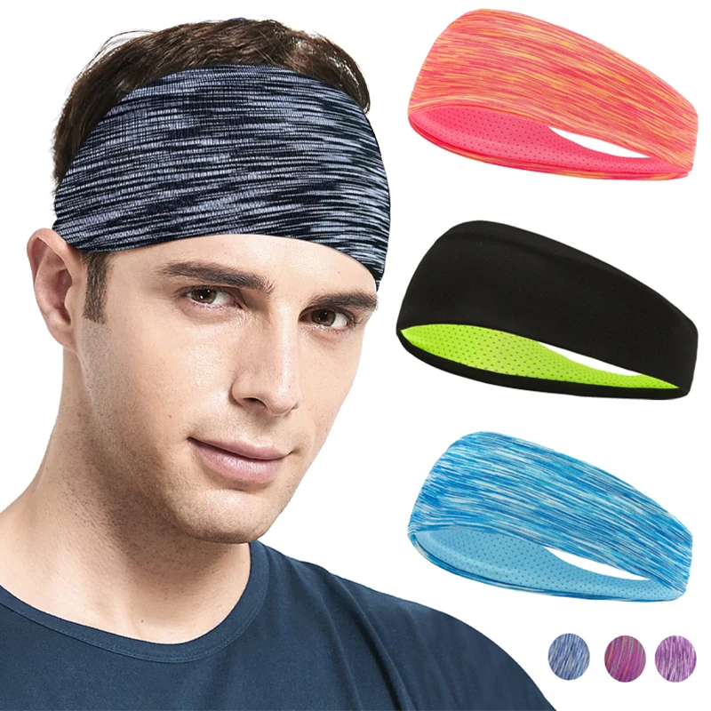 Men'S Yoga Accessories - 3PCS Sweatband for Men Women Elastic