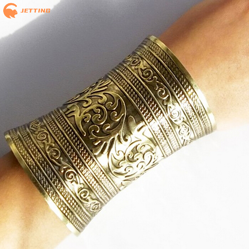 Men Accessories India - Vintage Alloy Wide Cuff Bracelet for