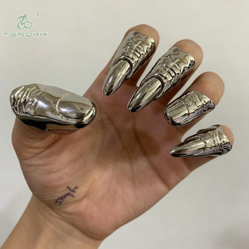 Men Accessories Tips - Punk Metallic Claw Nail Rings Irregular