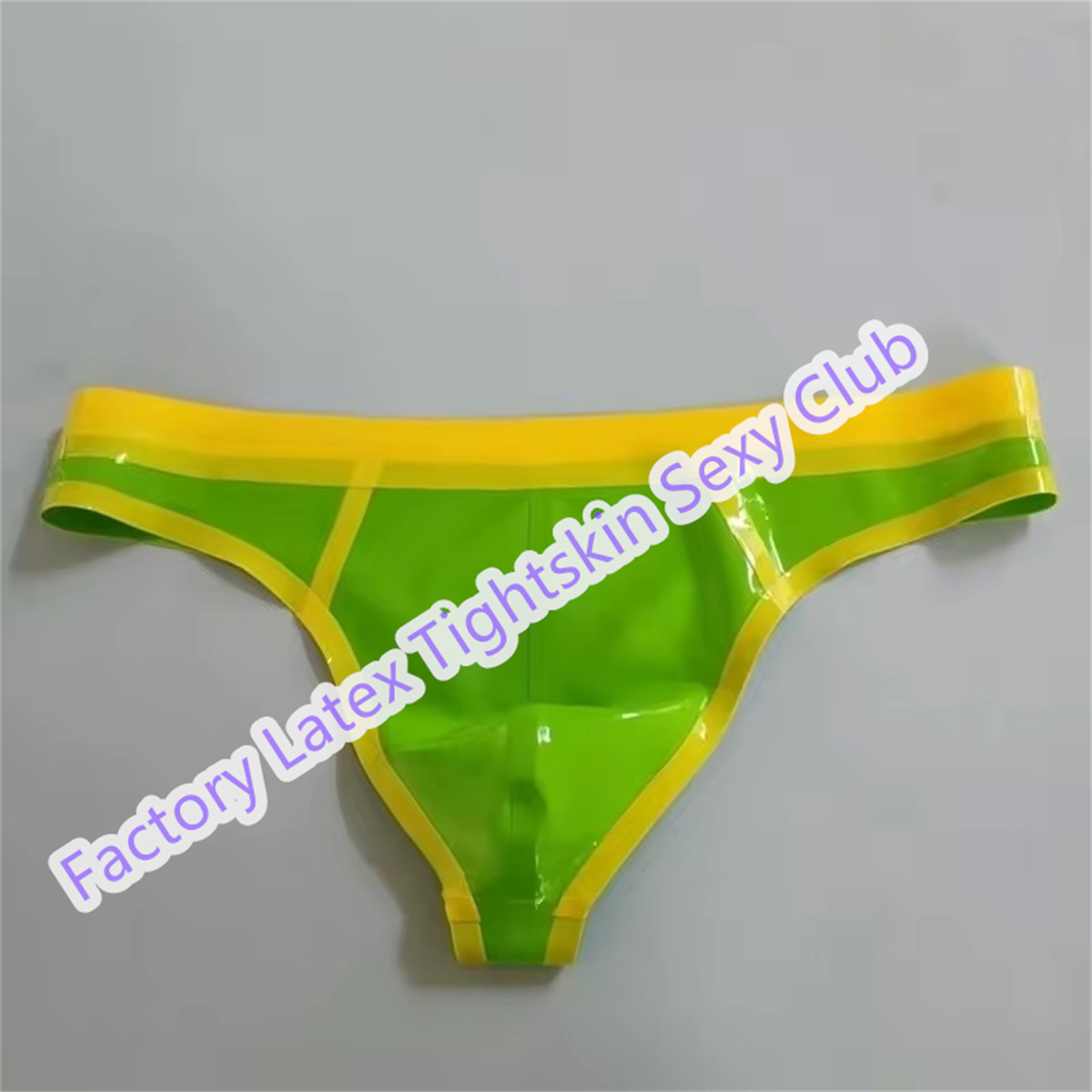 Men'S Yellow Accessories - Male Latex Briefs Rubber Shorts Green