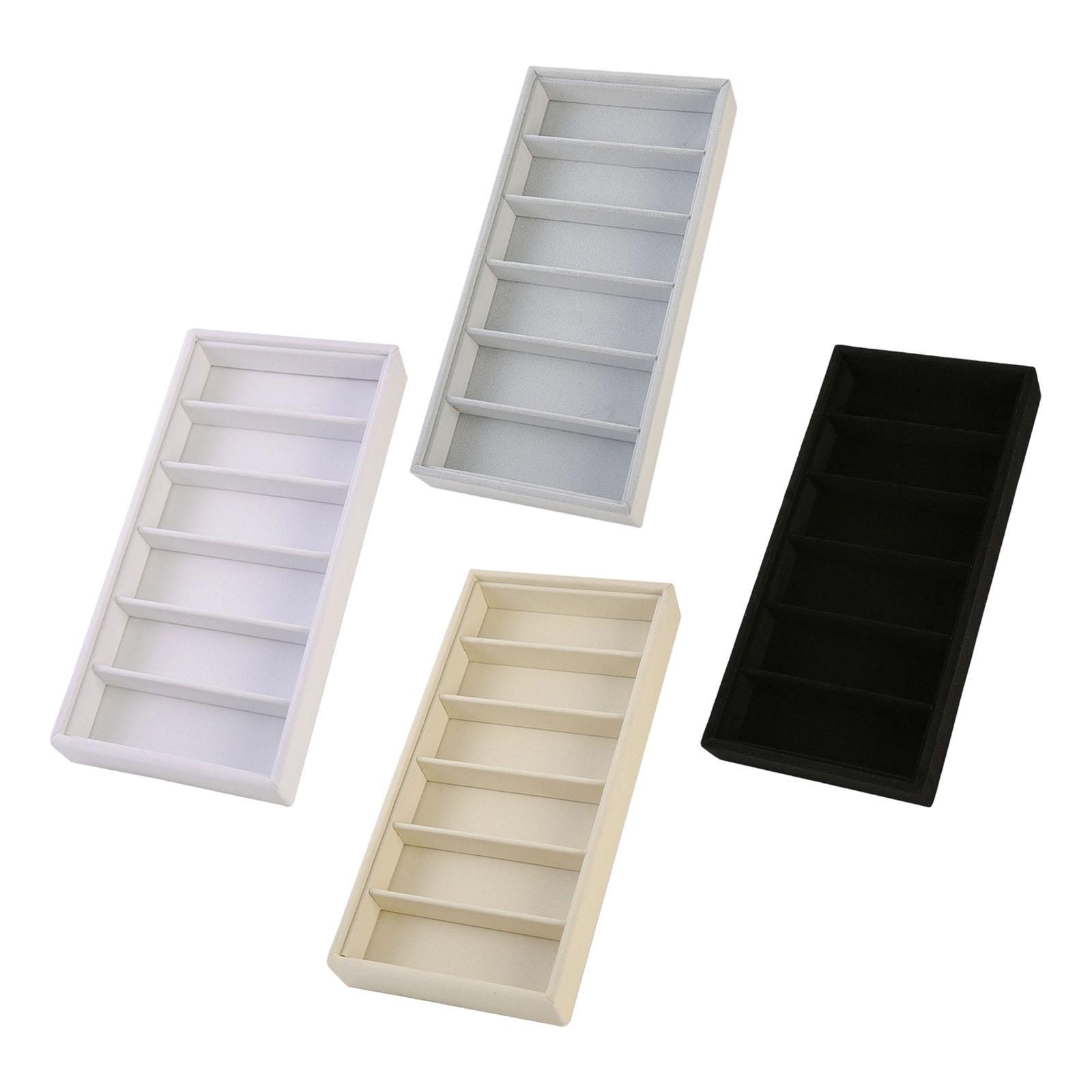 Men'S Accessories Organizer Tray - Glasses Display Tray 6 Slots for