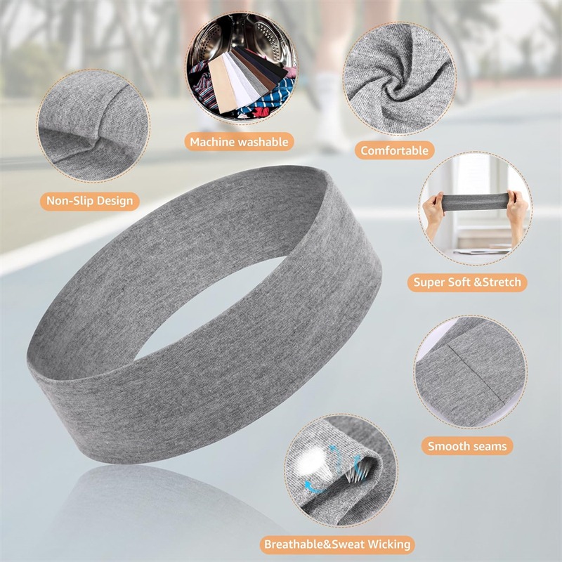 Men'S Yoga Accessories - 7Pcs/Pack Elastic Hair Bands Yoga Headband