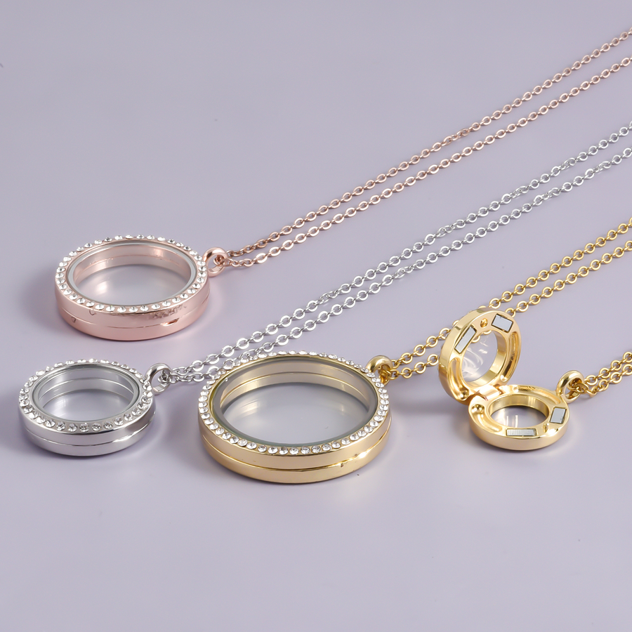Alloy Round Shiny Rhinestone G - Men Accessories Locket review and price