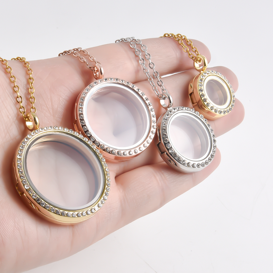 Alloy Round Shiny Rhinestone G - Men Accessories Locket review and price