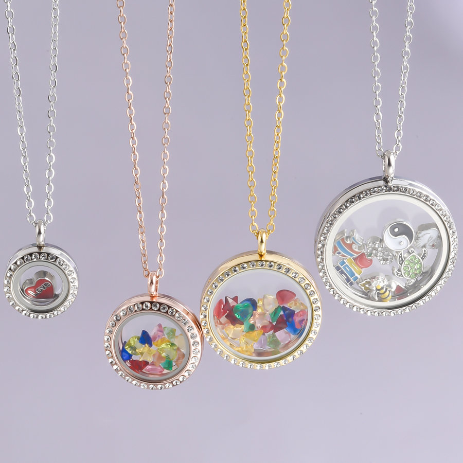 Alloy Round Shiny Rhinestone G - Men Accessories Locket review and price