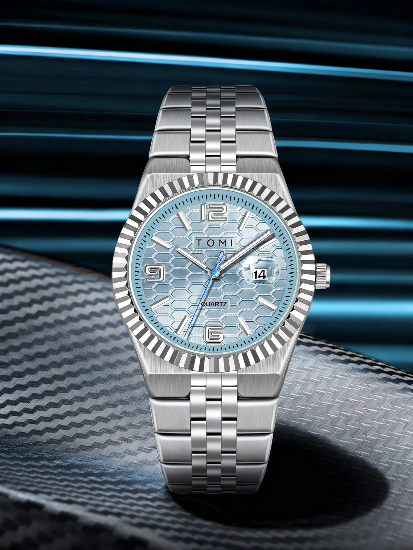TOMI Luxury Men's Watch Steel  - Cufflink Box Set review and price