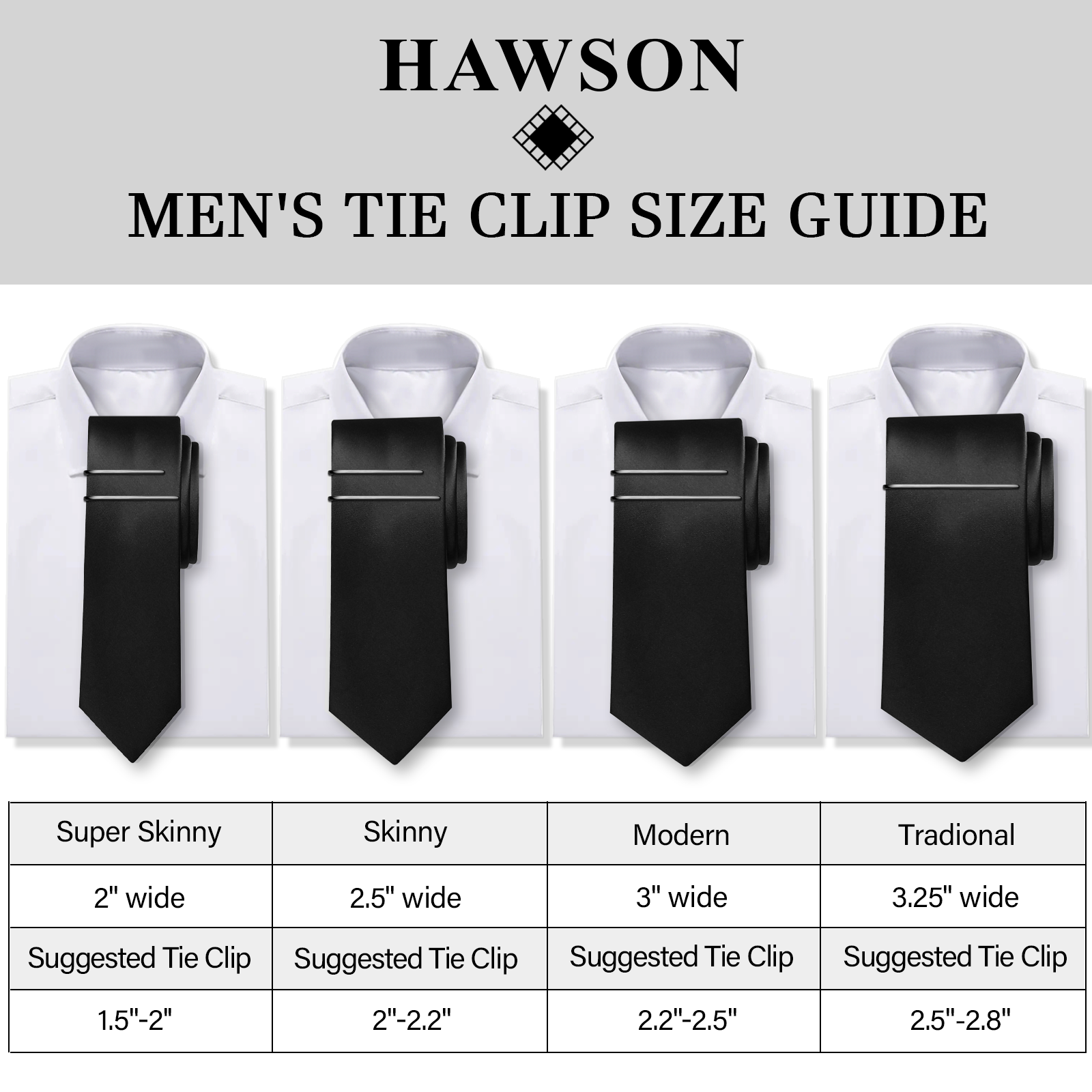 HAWSON Tie Clips for Men 4Pcs  - Cufflink Box Set review and price