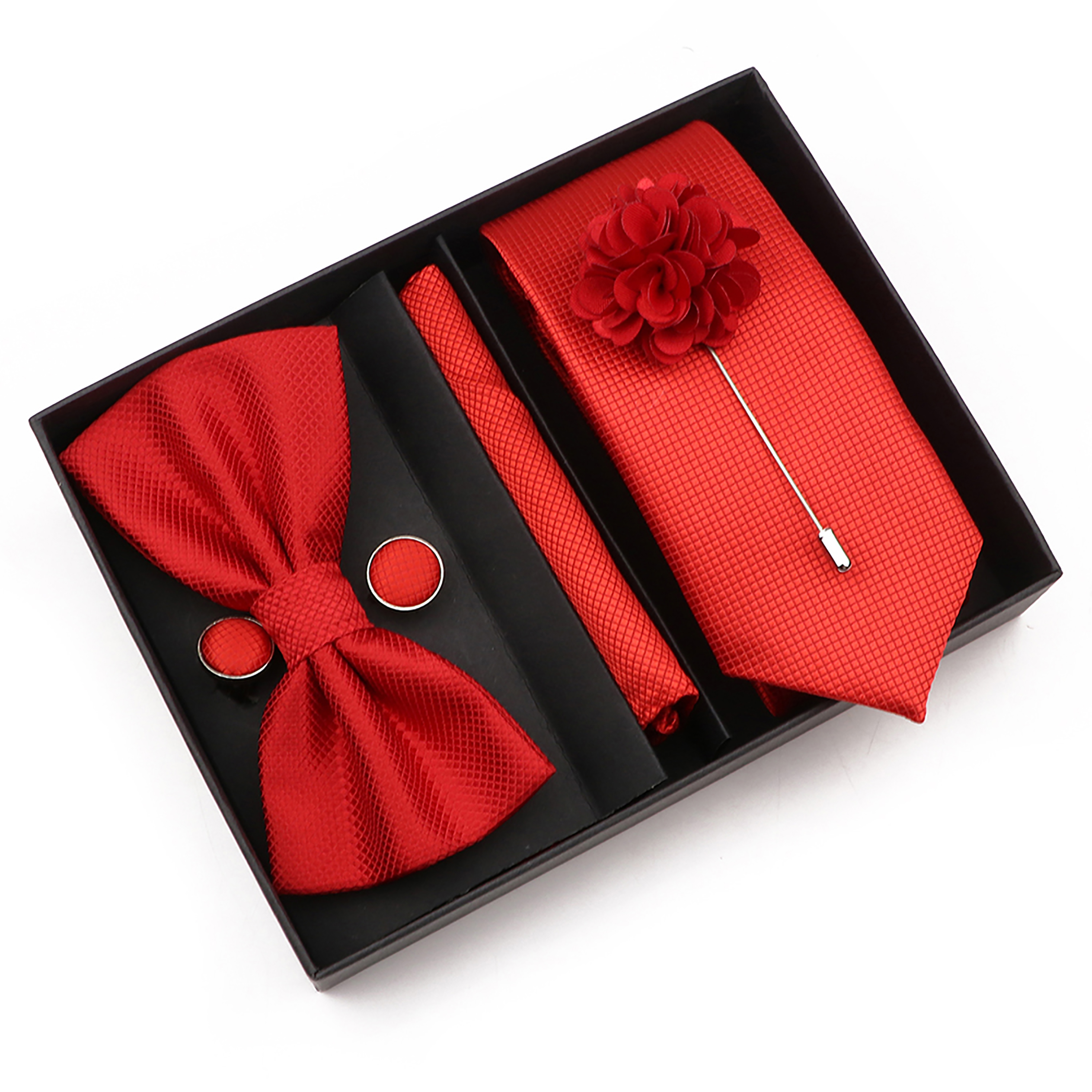 New Style Tie Set Solid Color  - Cufflink Box Set review and price
