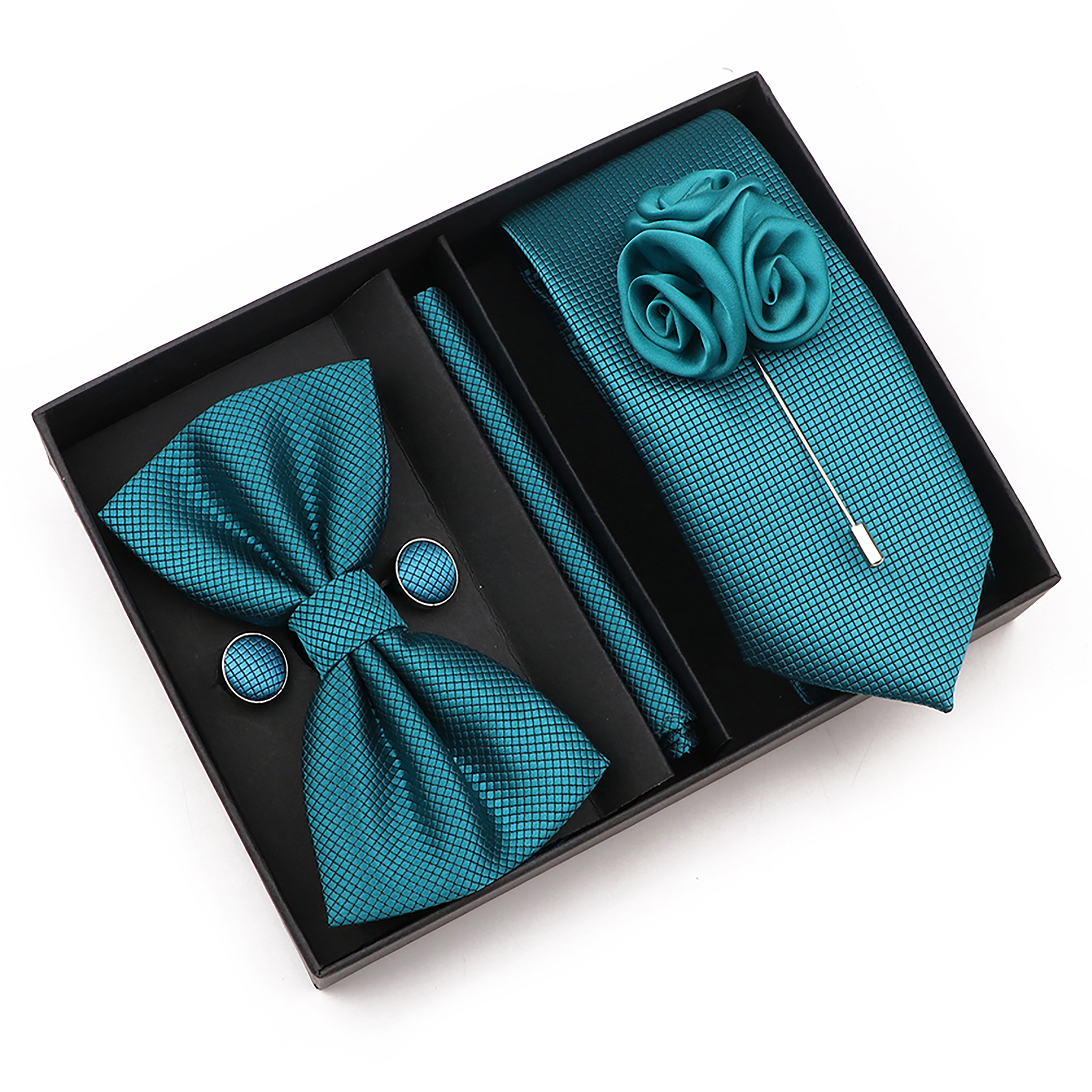 New Style Tie Set Solid Color  - Cufflink Box Set review and price