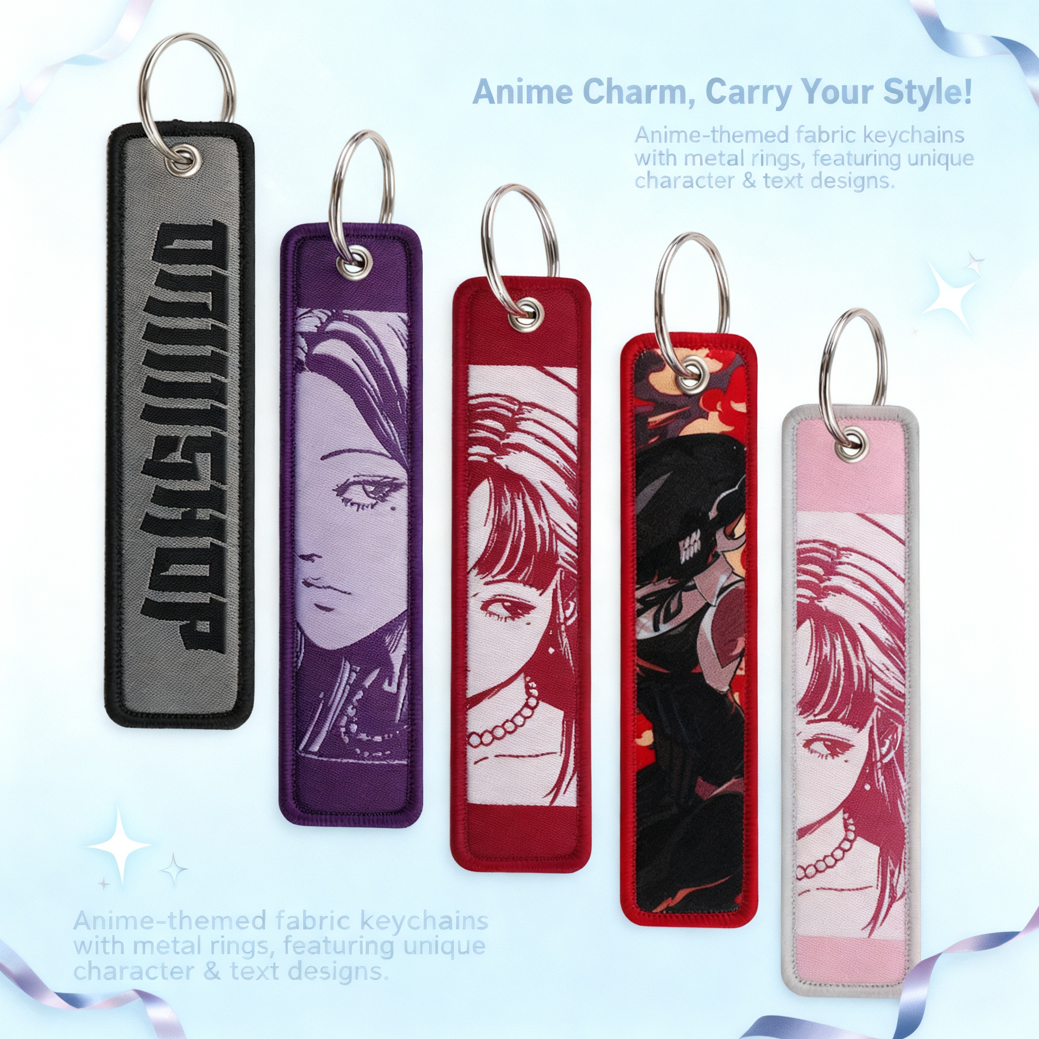 Anime Girls Embroidery Key Fob - Men Accessories Bag review and price