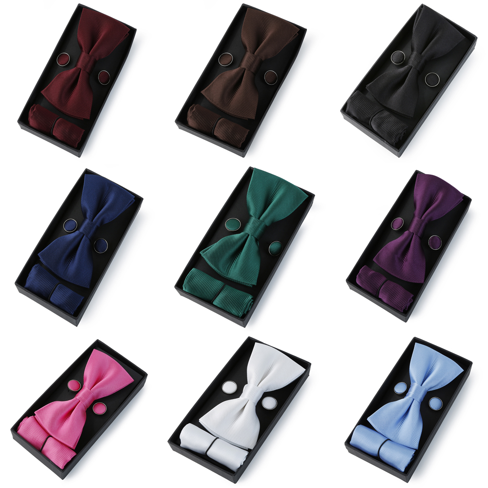 HUISHI Classic Black Bowtie Bo - Cufflink Box Set review and price