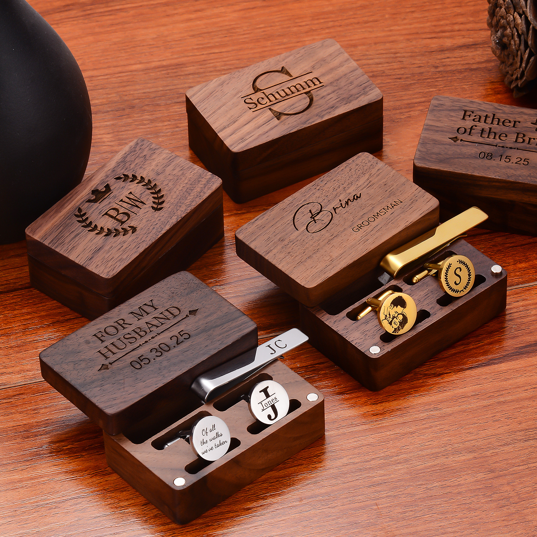 Custom Metal Cufflinks Tie Cli - Cufflink Box Set review and price