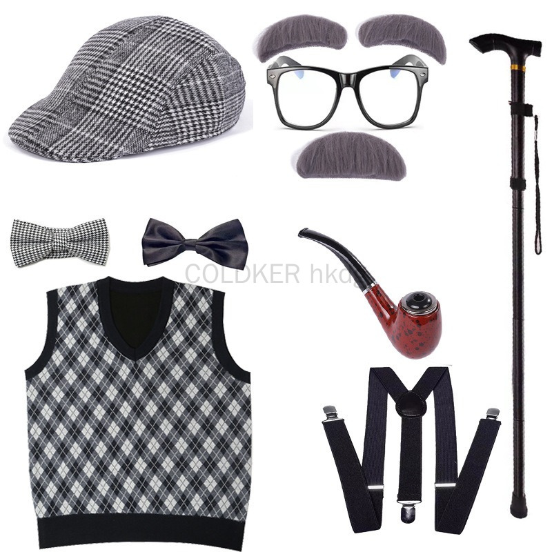 Halloween Festival Old Man Cos - Men Accessories Kit review and price