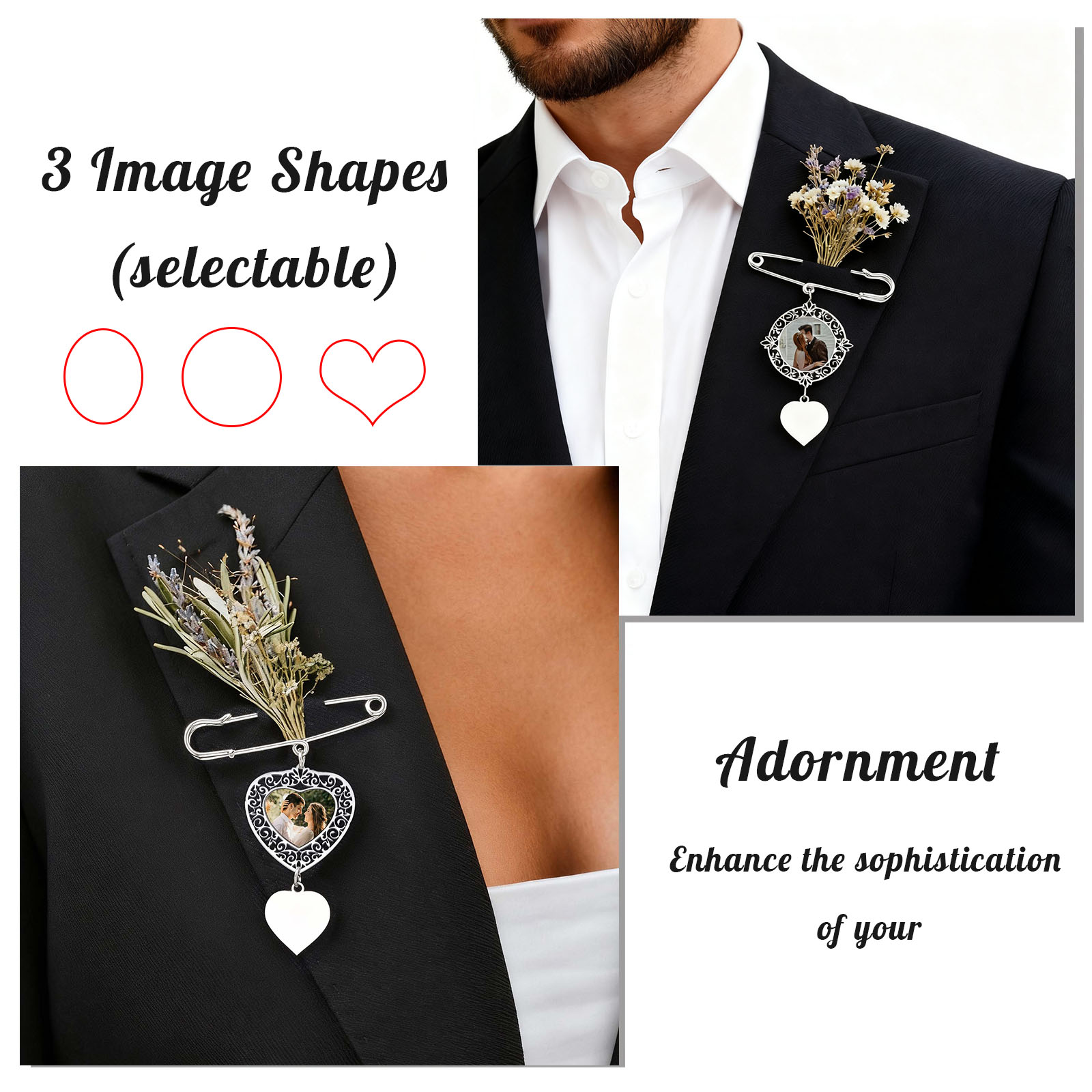 Custom Picture Badge Brooches  - Men Accessories Bag review and price
