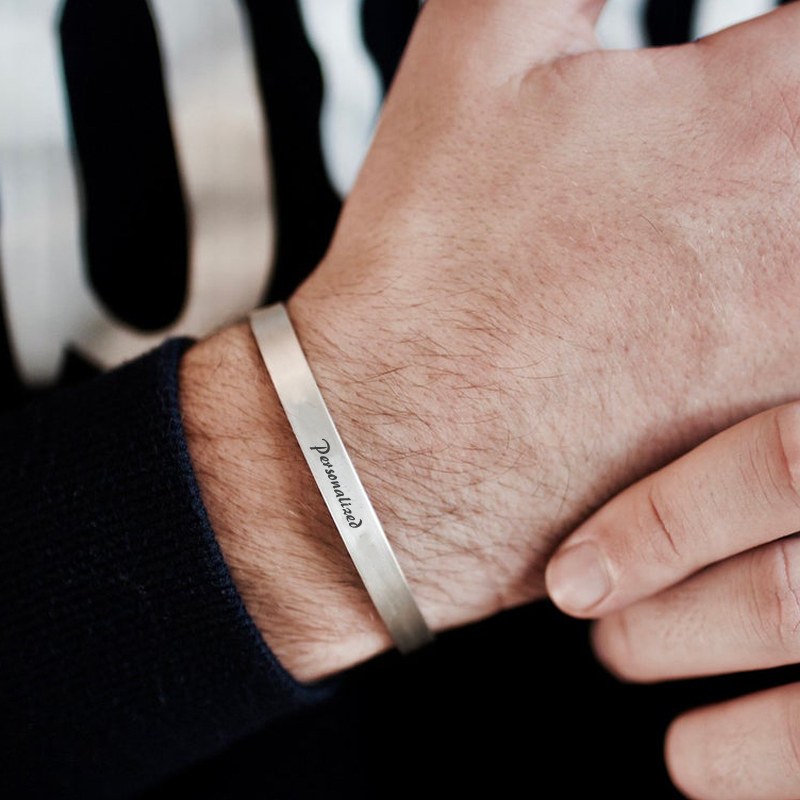 4MM To 8MM Free Engraving Cuff - Men Accessories All review and price