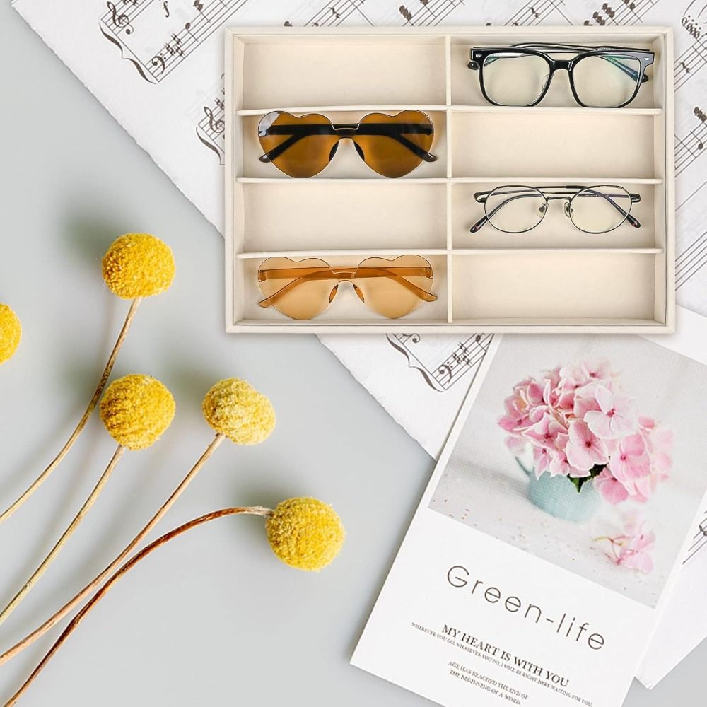 Beige Grey Sunglass Organizer  - Men'S Accessories Organizer Tray review and price