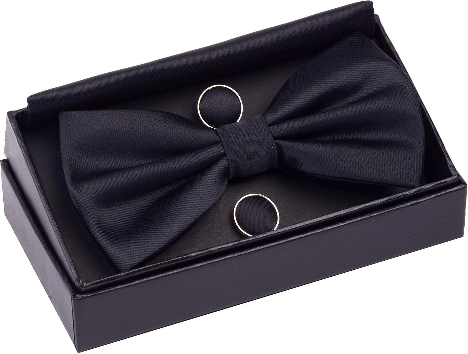 Solid Color Pre-tied Bow Tie S - Cufflink Box Set review and price
