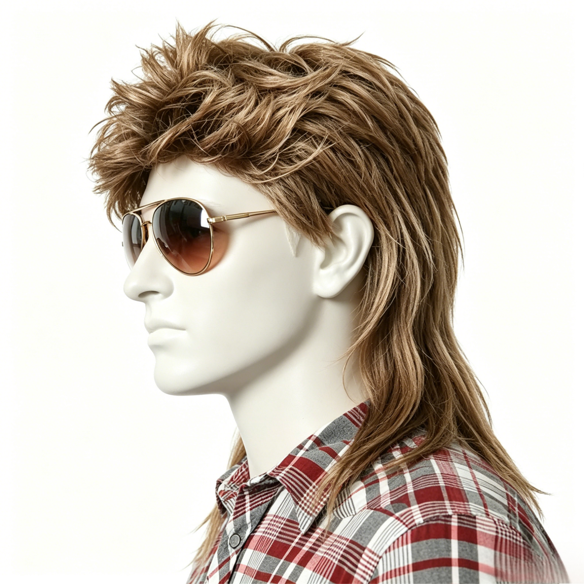 Retro Style Men Mullet Wig Cla - Men Accessories All review and price