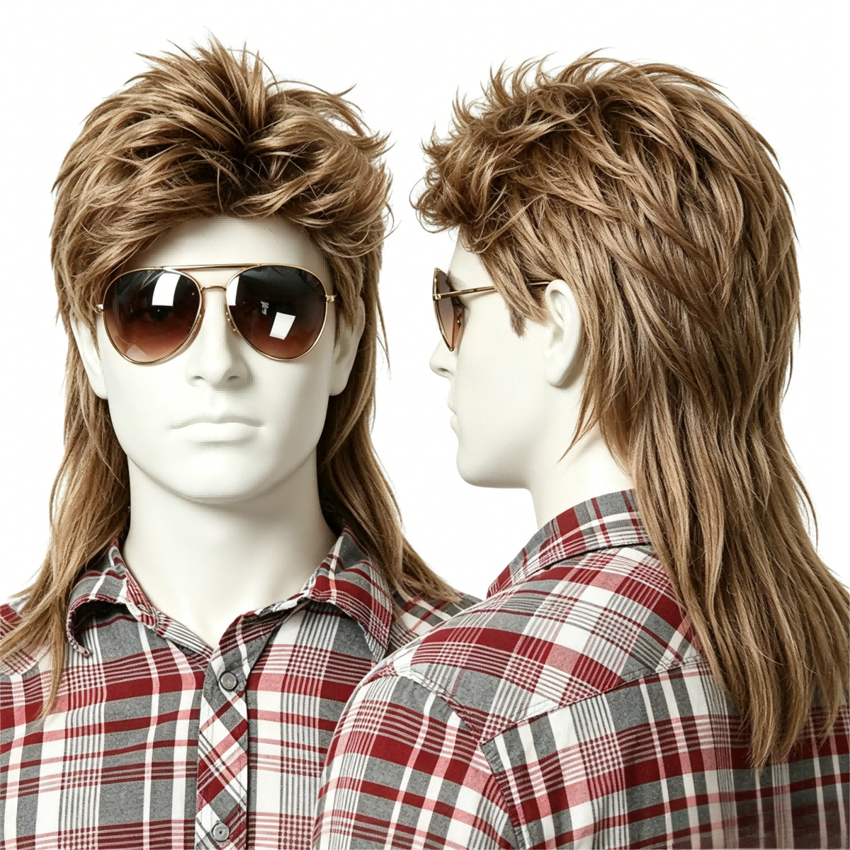 Retro Style Men Mullet Wig Cla - Men Accessories All review and price