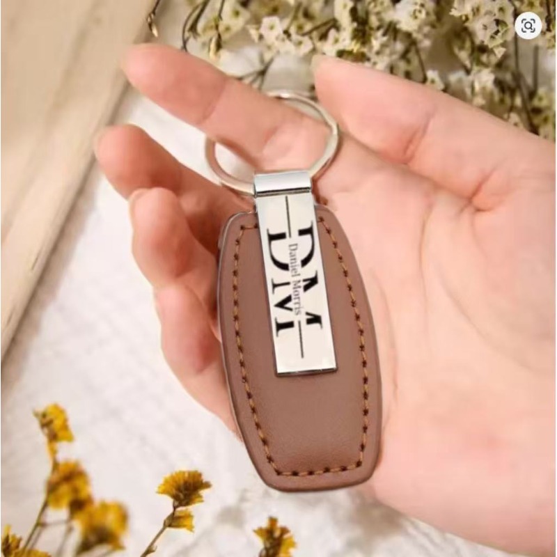 Personalized Leather Keychain  - Men Accessories All review and price