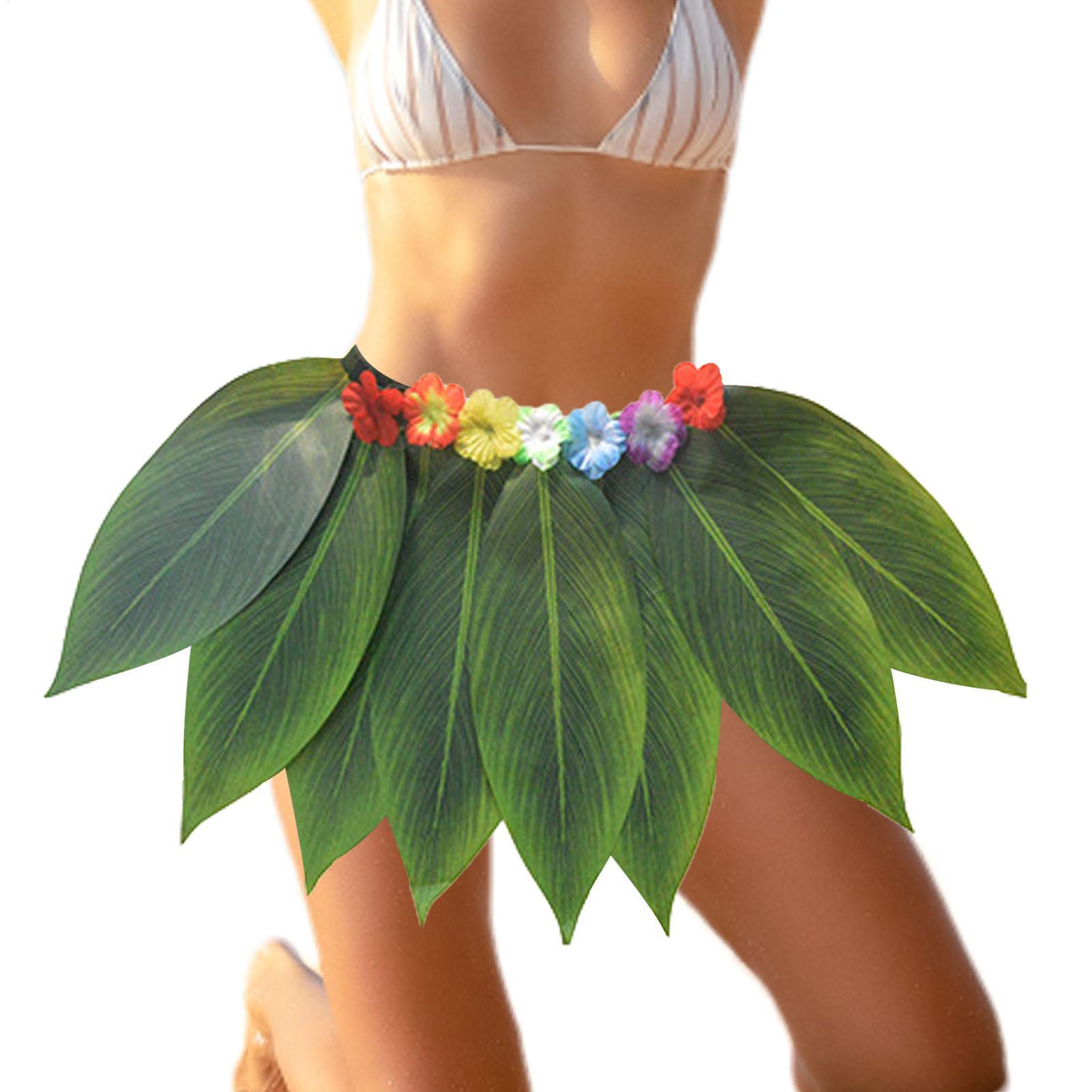 Hawaiian Green Leafs Skirt Bea - Men Accessories For Beach review and price