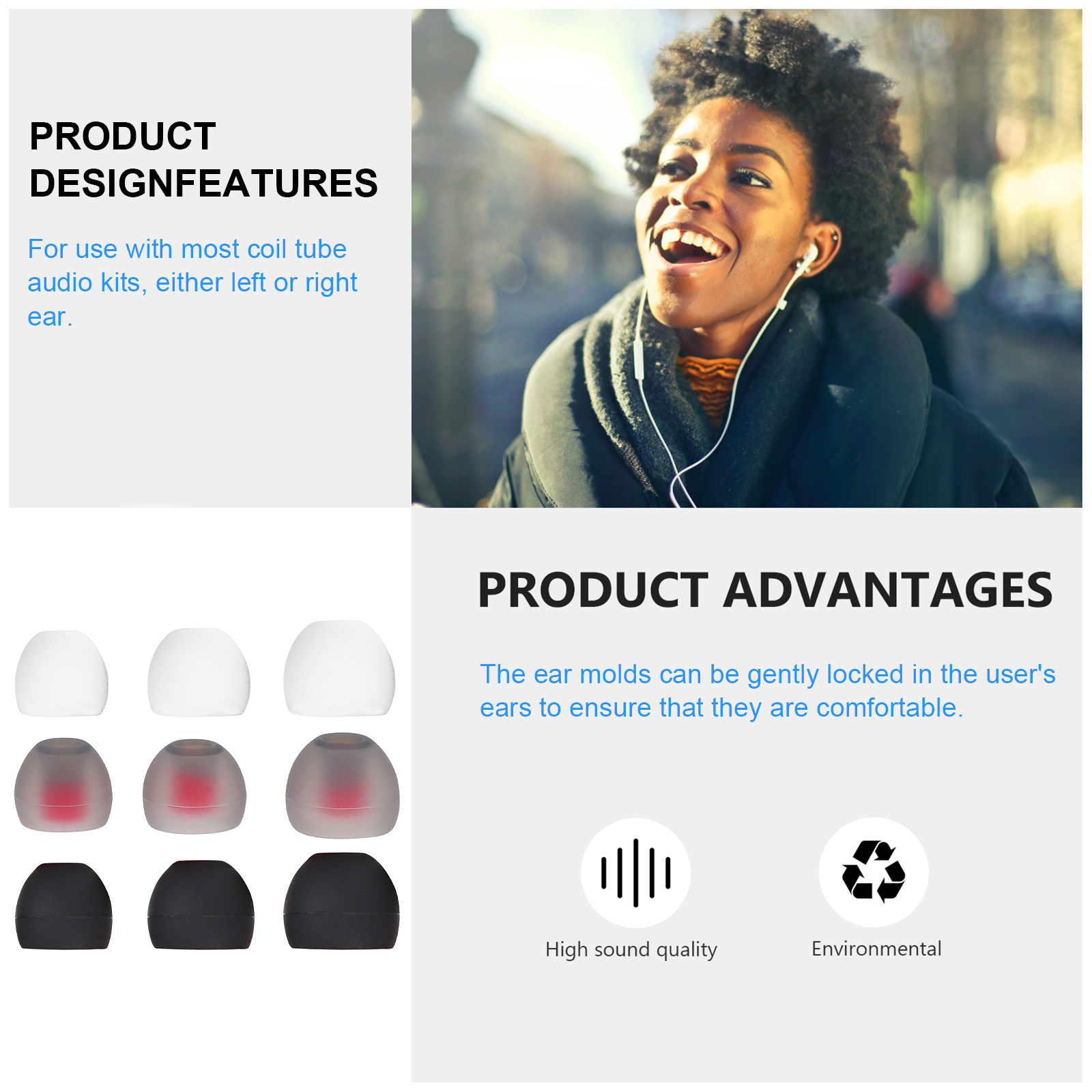 36Pcs Silicone Earphone Caps E - Men Accessories Tips review and price
