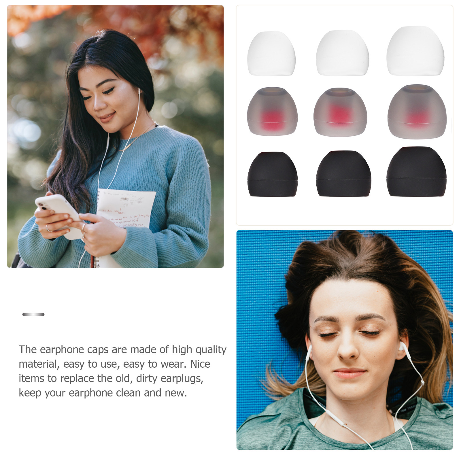 36Pcs Silicone Earphone Caps E - Men Accessories Tips review and price