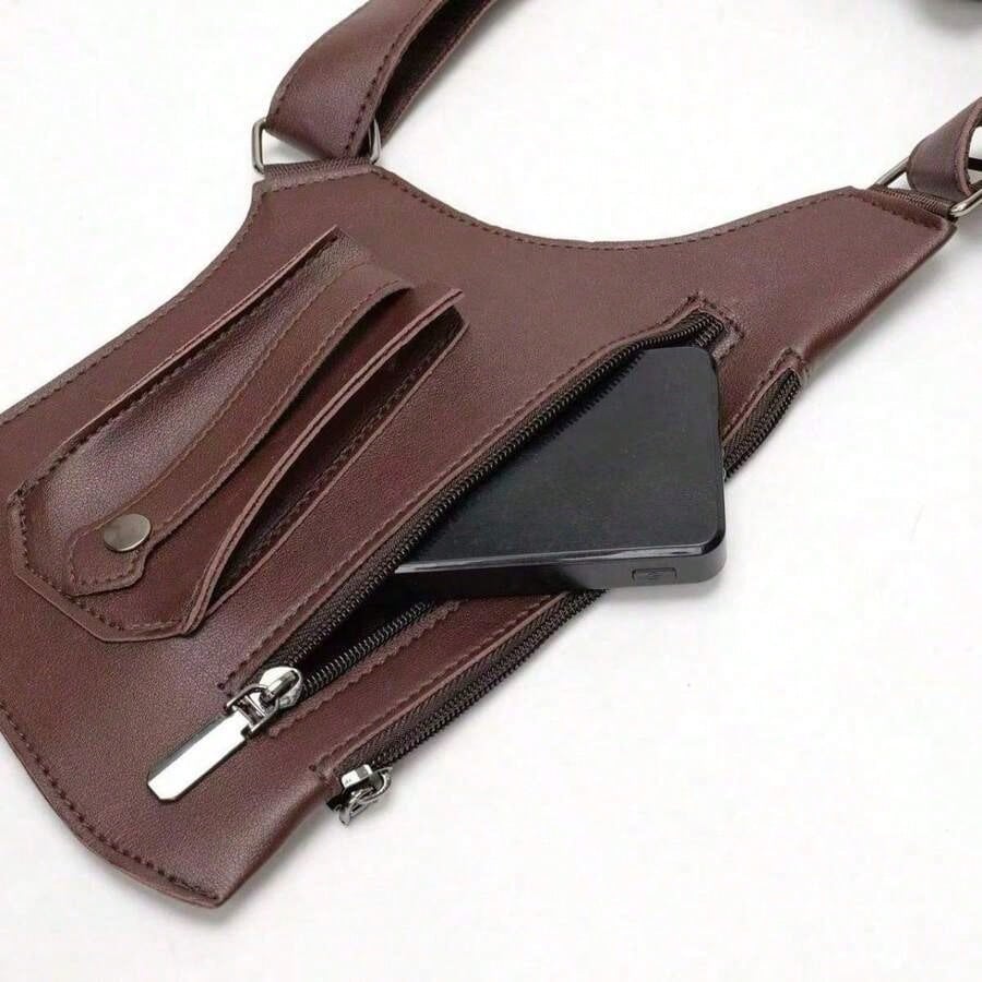Leather Shoulder Armor Hidden  - Men Accessories Bag review and price