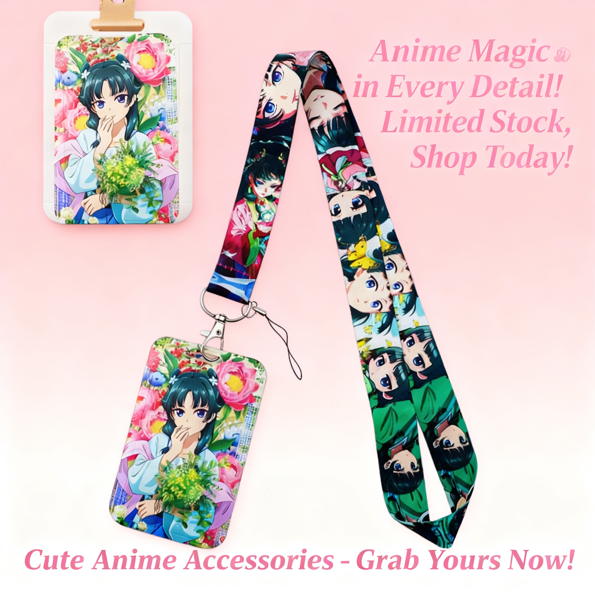 Cute Anime Girl Lanyard Neck S - Men'S Accessories Holder review and price