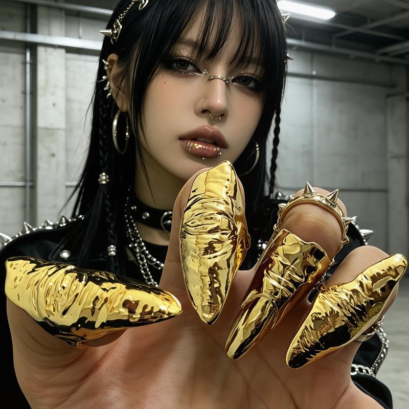 Punk Metallic Claw Nail Rings  - Men Accessories Tips review and price
