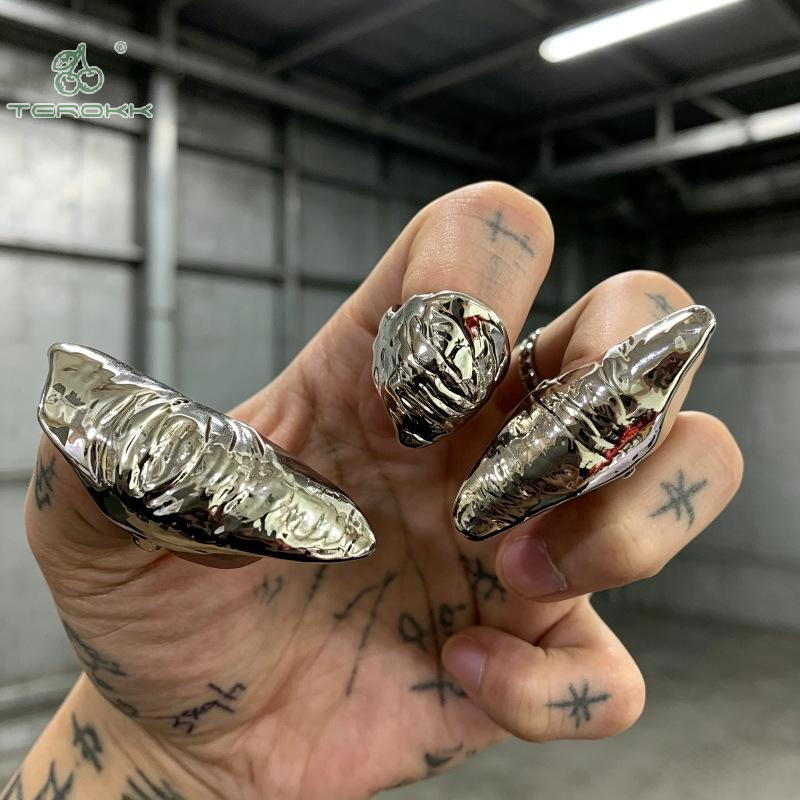 Punk Metallic Claw Nail Rings  - Men Accessories Tips review and price