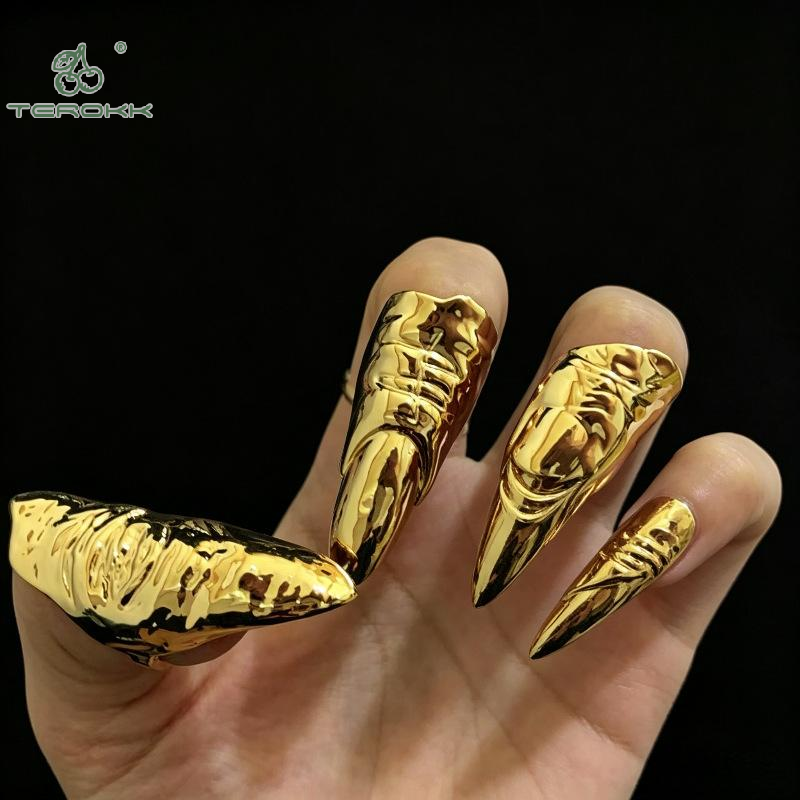 Punk Metallic Claw Nail Rings  - Men Accessories Tips review and price