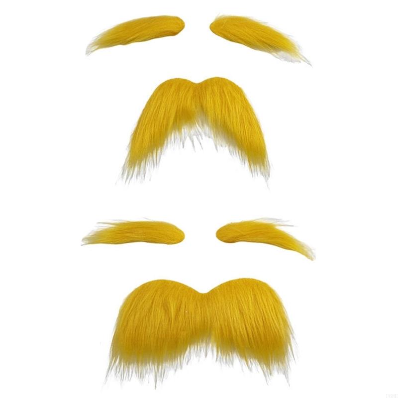 F68E Novelty Moustaches Beard  - Men'S Yellow Accessories review and price
