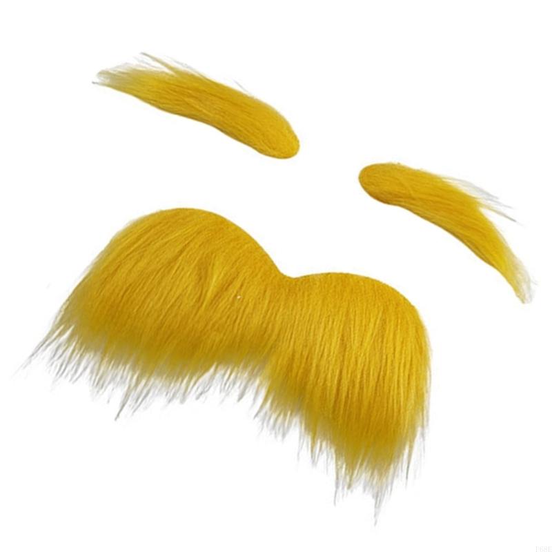 F68E Novelty Moustaches Beard  - Men'S Yellow Accessories review and price