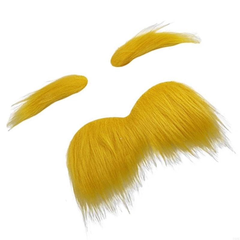 F68E Novelty Moustaches Beard  - Men'S Yellow Accessories review and price