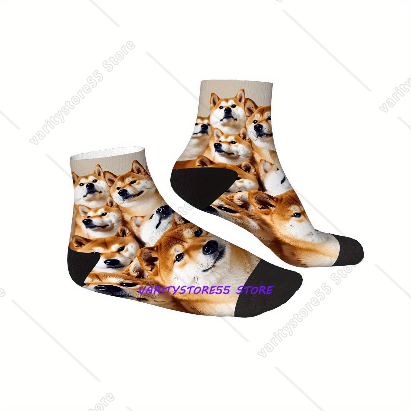 Cute Shiba Inu Print Ankle Soc - Men Accessories All review and price