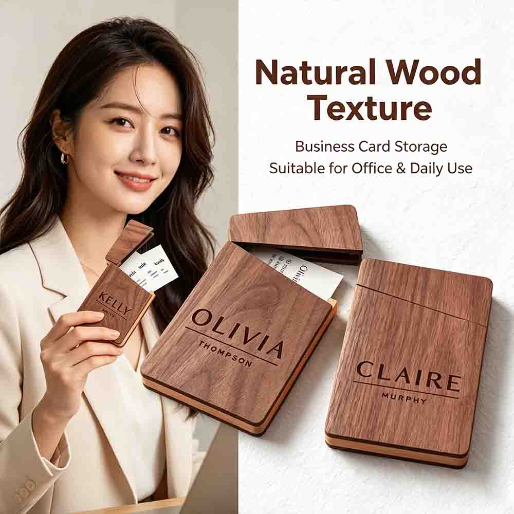 Business Card Holder Wooden Of - Men'S Accessories Case review and price