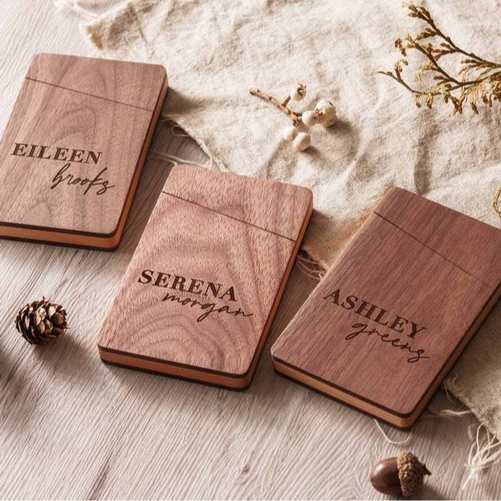 Business Card Holder Wooden Of - Men'S Accessories Case review and price